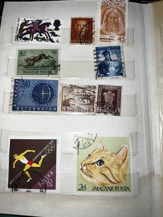 Colecție timbre vechi - Europa, Israel, Africa, Asia, America de Sud