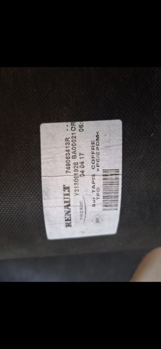 Podea mobila Renault Scenic 4, protectie portbagaj Dokker