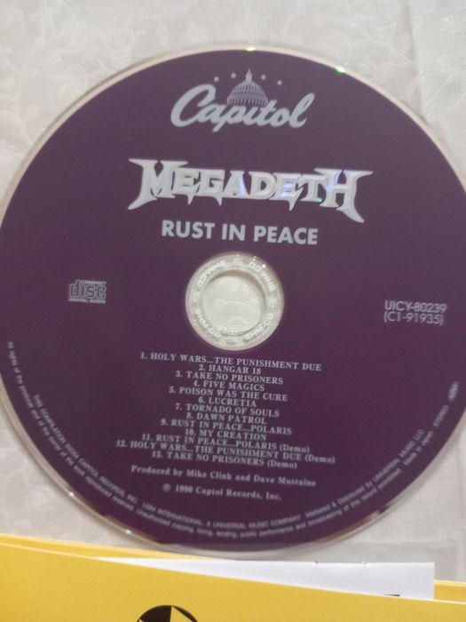 Megadeth rust în peace cd muzica metal