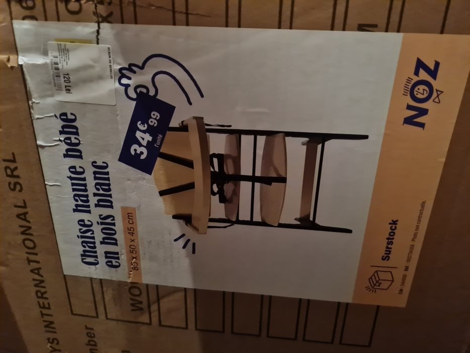 Scaun masa bebelus lemn