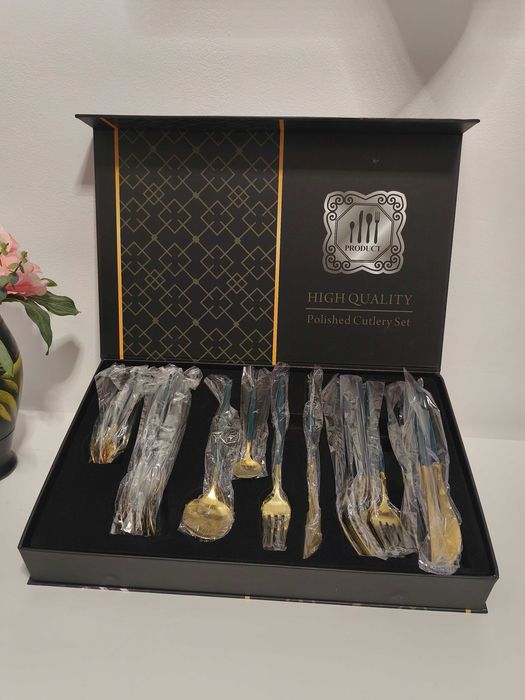 Set tacâmuri 24 piese – NOI, ambalate în cutie