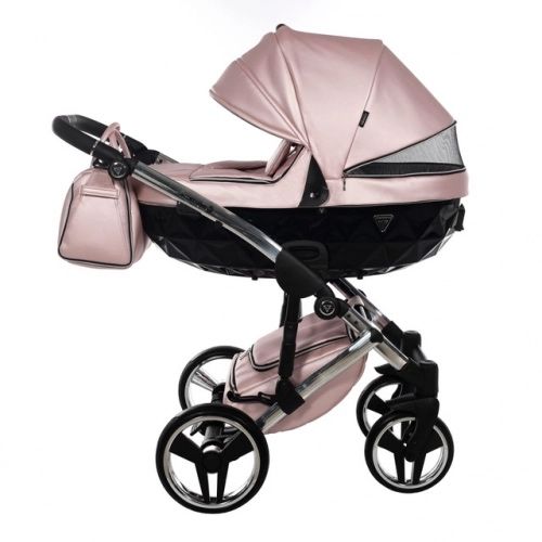JUNAMA fluo line pink ДЕТСКАЯ КОЛЯСКА 3 В 1