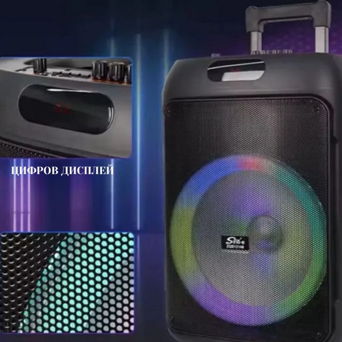 Преносима караоке тонколона Sing-e ZQS12148 (12") с мощен бас