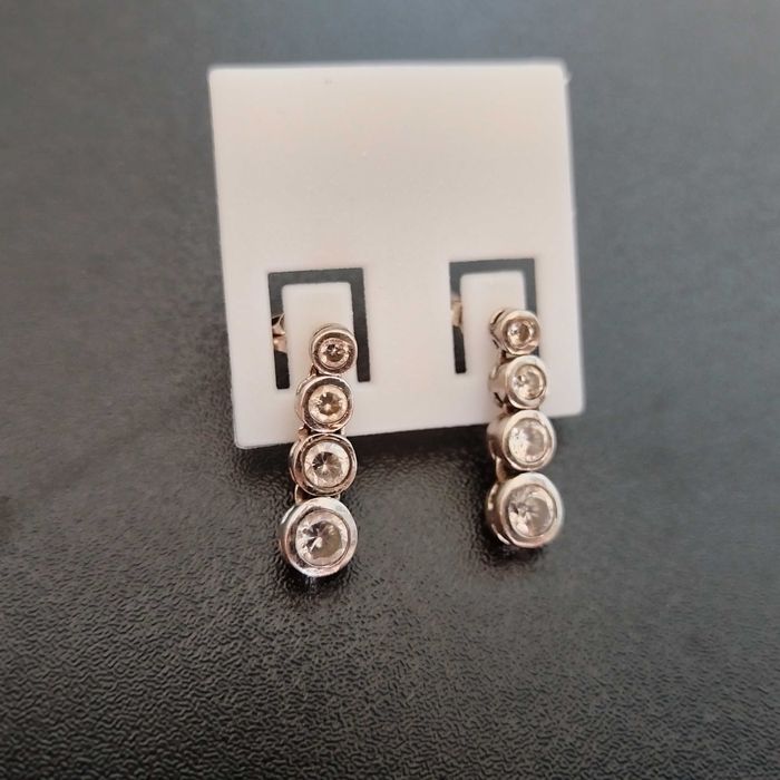 Комплект сребърна гривна и обеци