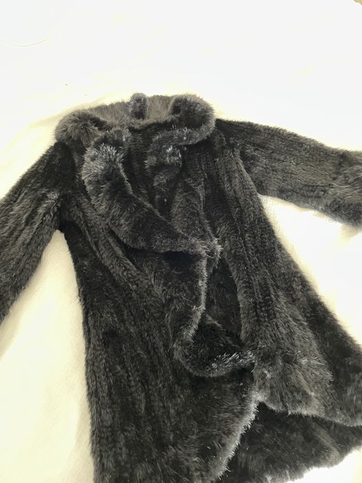 Шуба из вязаной норки
