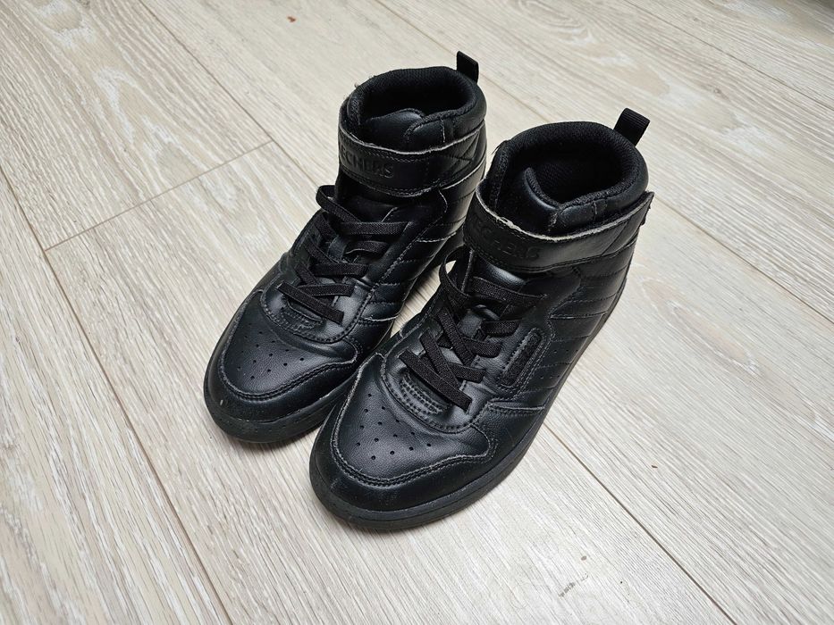 Skechers pantofi sport mid-cut piele ecologica cu velcro Negru 36