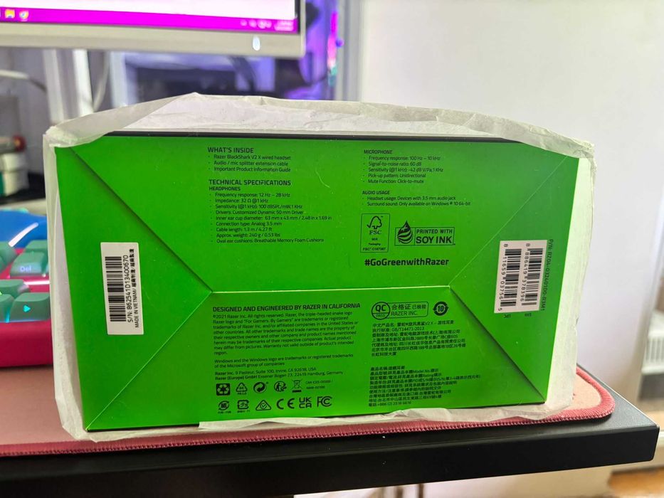 Casti Gaming Razer Blackshark V2 X sigilate