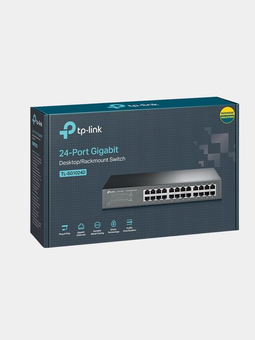 Коммутатор TP-Link TL-SG1024D, 24-портовый, гигабитный