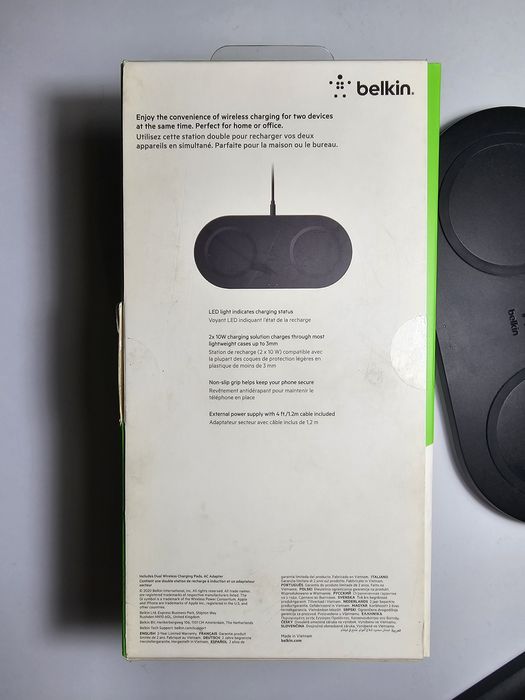 Belkin двойная беспроводная зарядка(10W)
