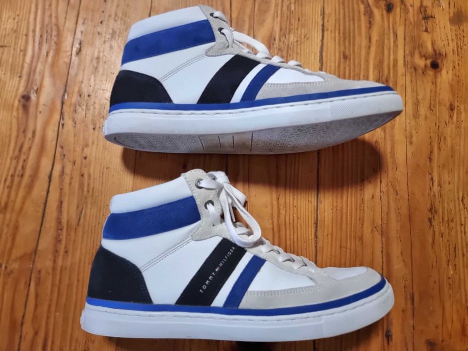 Hi Top Leather Sneakers Barbati Tommy Hilfiger Size 44