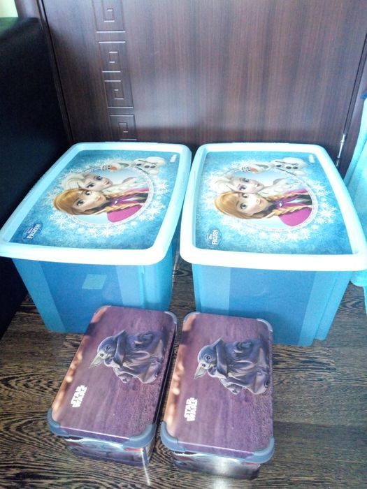 Големи кутии за съхранение FROZEN и STAR WARS/прозрачни кутии