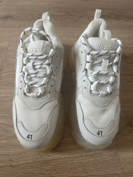 Adidasi/ sneakers  balenciaga triple s albi/white nr 41