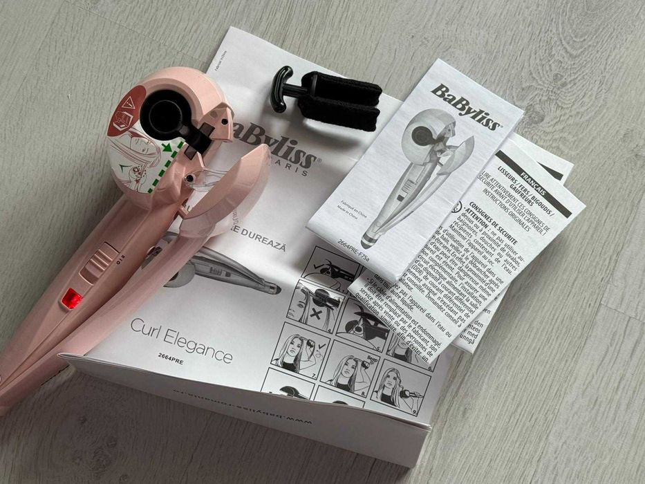 Ondulator automat Babyliss 2664PRE, 205 grade, invelis ceramic, roz