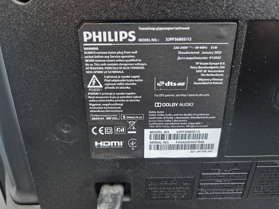 Philips 32PFS6805/12 Smart TV Full HD 80 cm – Ambilight – impecabil