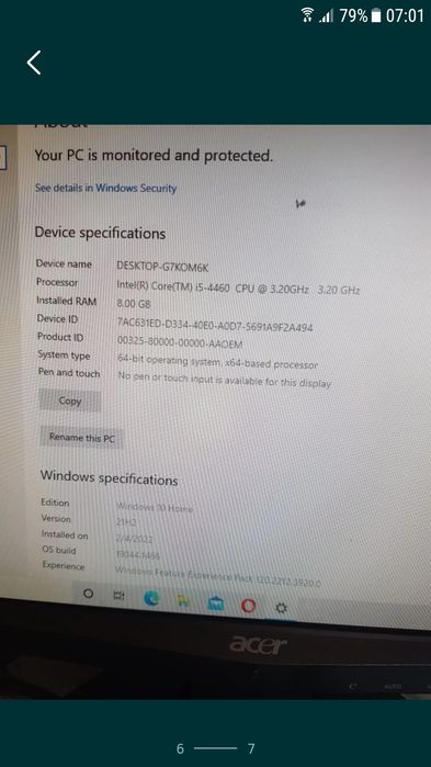 Unitate Medion i5-4460 8gb Ssd 128gb
