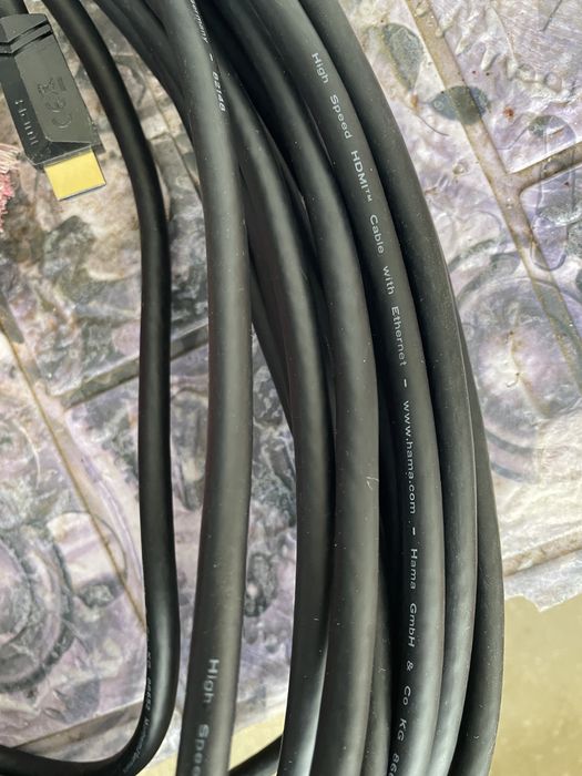 Cablu HDMI BUN DE EXTERIOR  Hama Cablu HDMI de mare viteză Ethernet, placat cu aur, 15 m