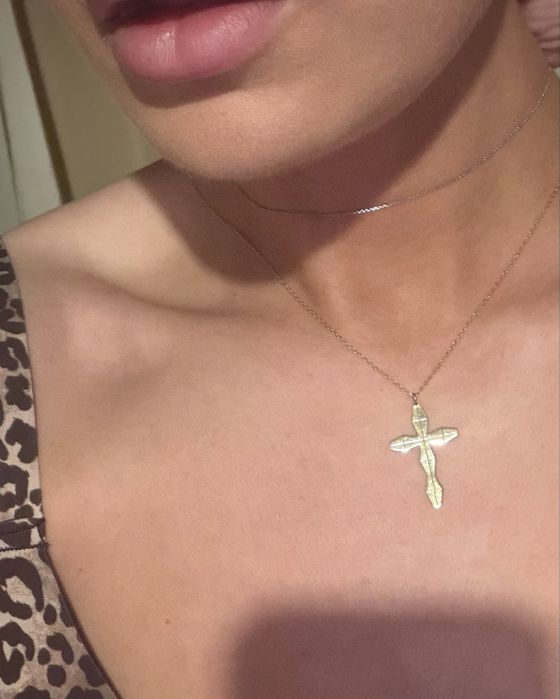 Cruciulita aur cu pandantiv aur inscriptionat