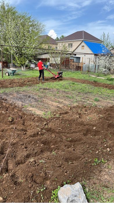 Вспашка огорода,мотоблок