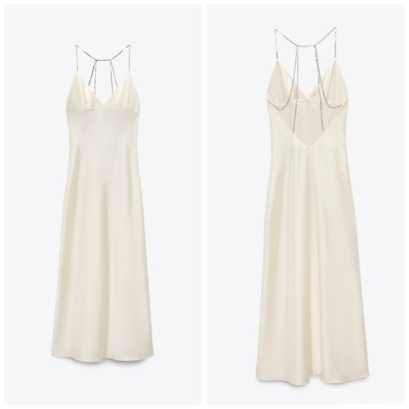 Rochie satinata cu  cristale Zara Wedding