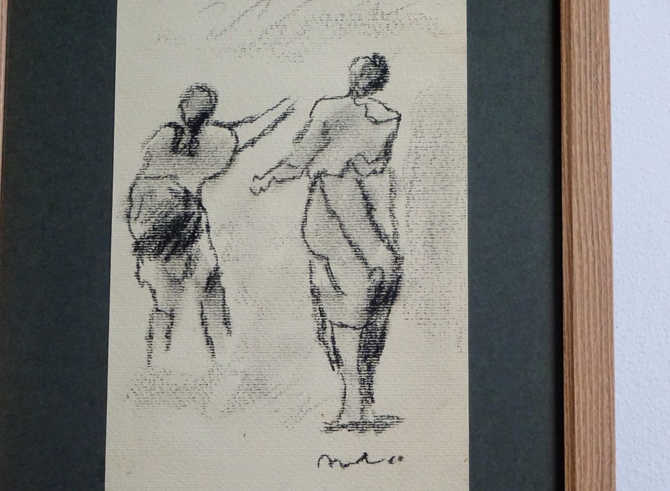 Corneliu Baba, ’Taranci’ | Tablou vechi, carbune pe hartie