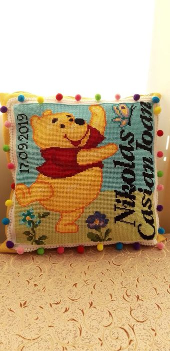 Perna pentru copii, cusuta manual, personalizata cu imaginea dorita