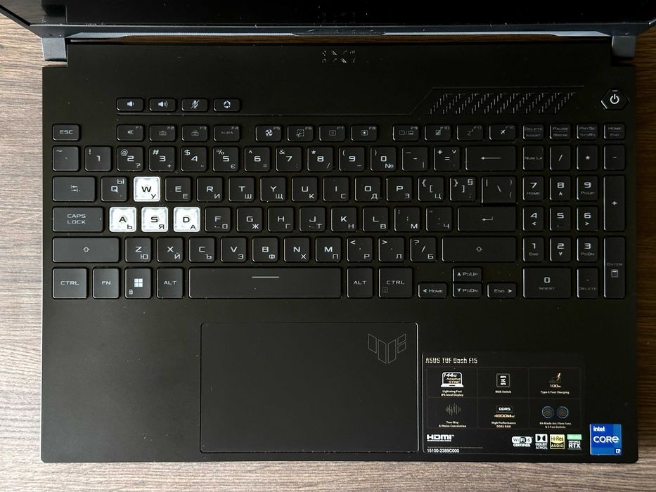 Asus TUF Dash F15 i7/16GB Ram/1TB SSD/144Hz
