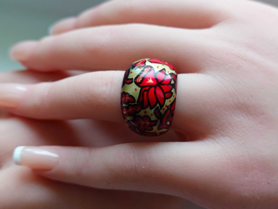 Inel argint cu email colorat – mărimea EU 54.5