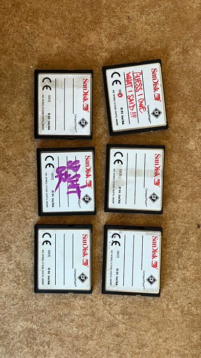 SanDisk 256MB Compact Flash - 6 bucati - MPC Akai / sampler