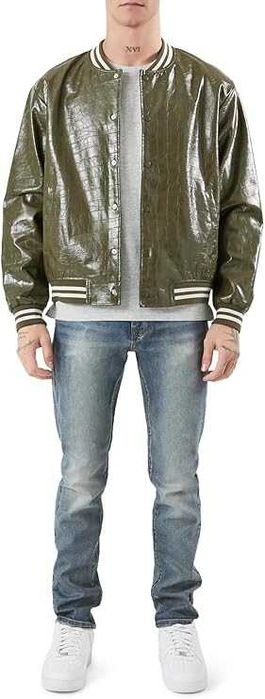 Оригинальная куртка бомбер из эко кожи. Привезена из США