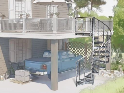 Scară Spirală Metalică Elegance 1200