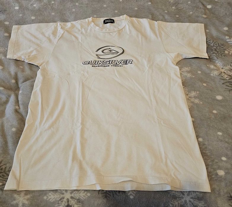tricou alb barbatesc quicksilver