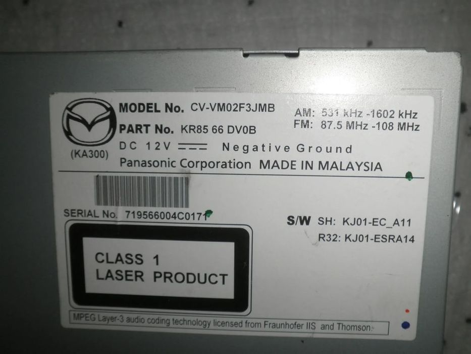 navigatie mazda cx-5 vm02f3jmb cv-vm02f3jmb cvvm02f3jmb kr8566dv0b