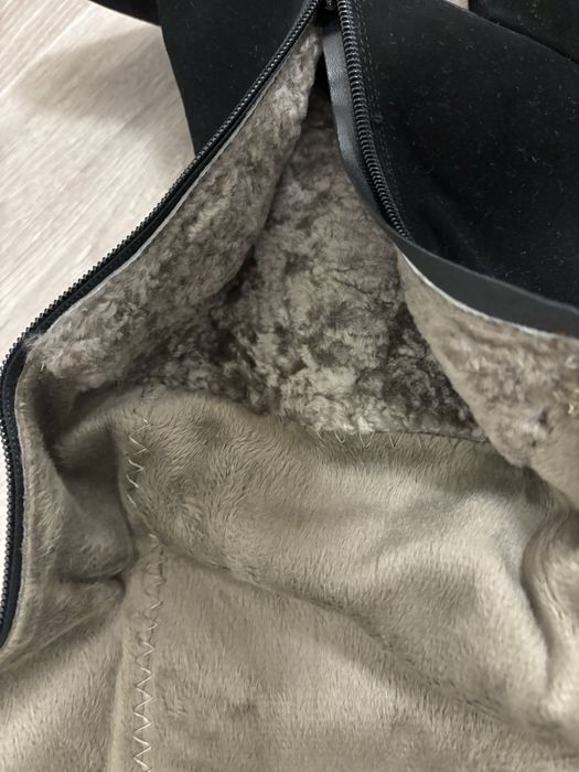 Сапоги зимние замшевые