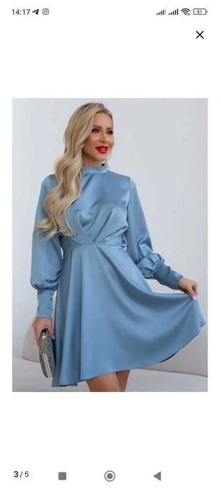 Платье вечернее атласное бу 1 раз