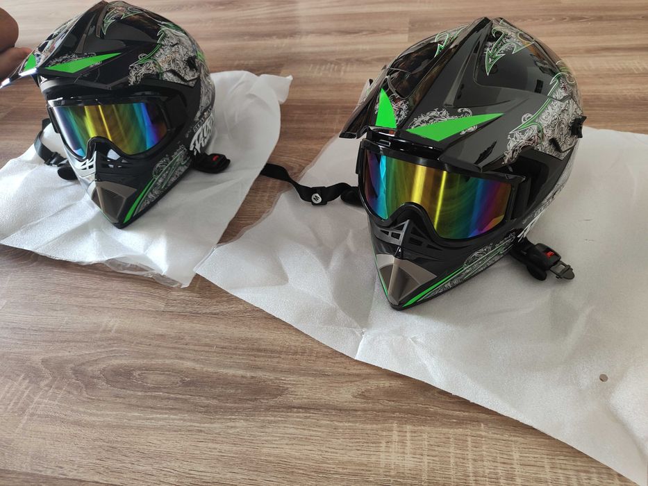 Set Casca Cross cu Manusi, Ochelari, Cagula, Bytelike, Pentru Motociclete, Dirt Bike, Enduro, ATV, Marimea S,M,L,XL Casca moto copii sau adulți
