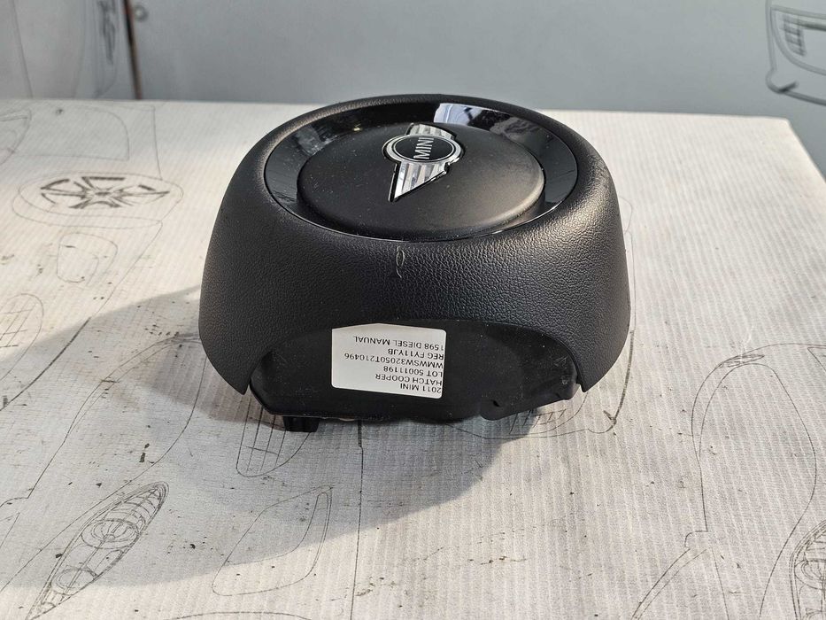 Airbag volan șofer Mini Cooper D / Cooper / One R56 R58 2006-2014 2011 1.6 D 82kW Cod OEM: 6791372, 32306791372 (5G3)
