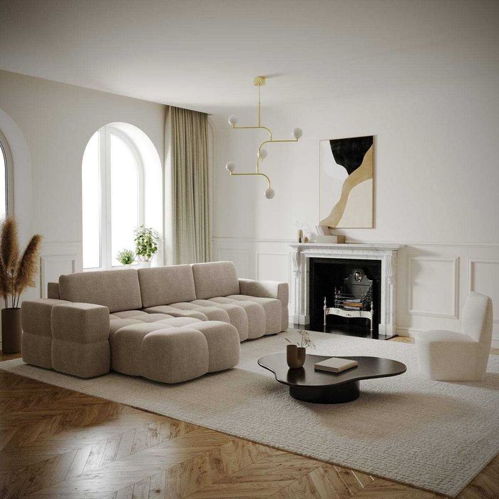 Ъглов диван-легло GABRIEL от кадифе