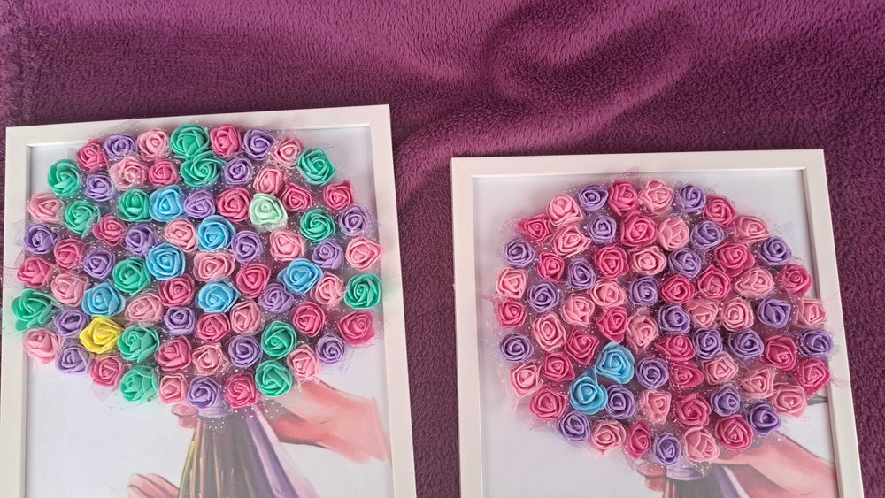 Букет в рамка- подарък за осми март