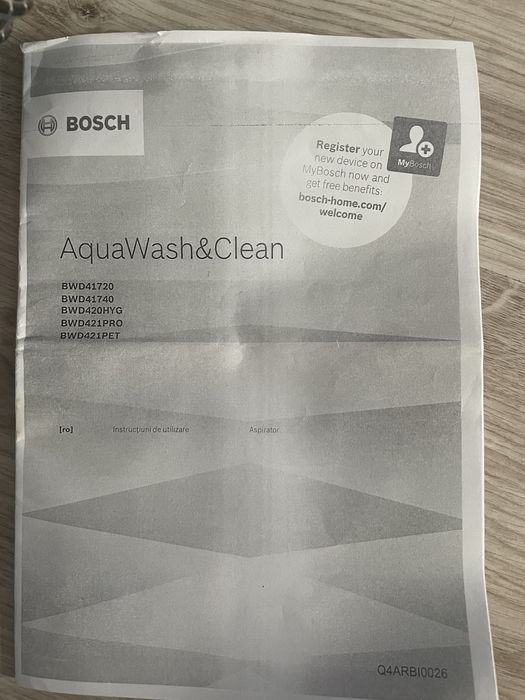 Перяща прахосмукачка Bosch BWD41720