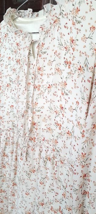 Платье шифон астарли бежевый рангда майда гулли