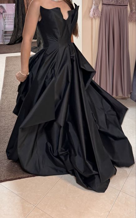 Официална черна рокля Tarik Ediz