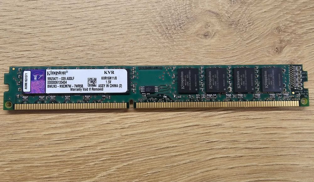 Рам памет KINGSTON 8GB DDR3 1600MHz KVR16N11/8