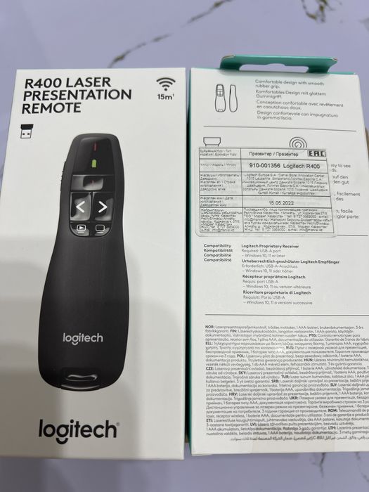 Презентер Logitech R500 , R 400, указка лазерная