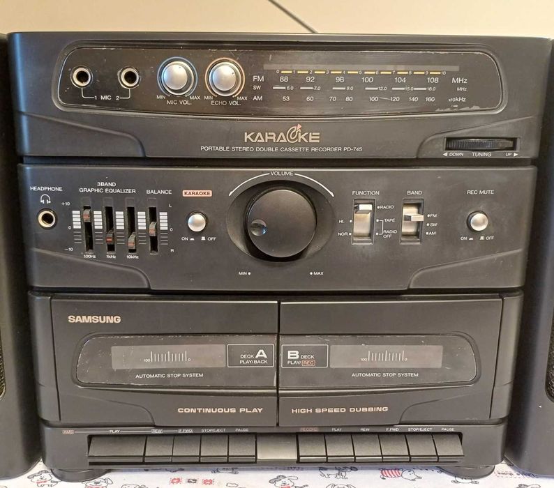 Casetofon retea si portabil boombox Samsung PD 745 Karaoke Stereo