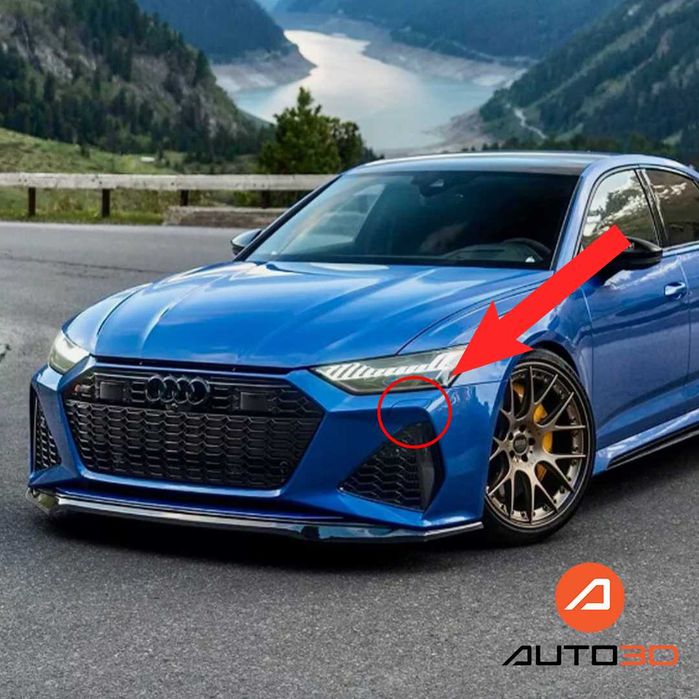 Kапачки пръскалки фарове BKM RS6 Предна броня Audi A6/S6 C8 2018+