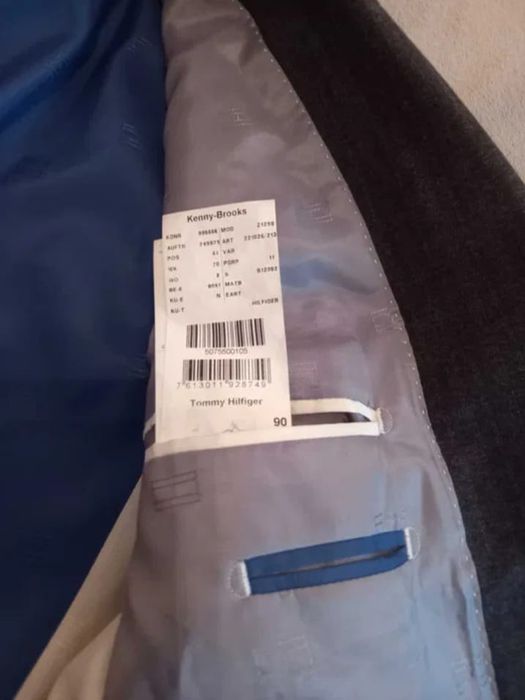 Sacou original Tommy Hilfiger, gri, mărimea L