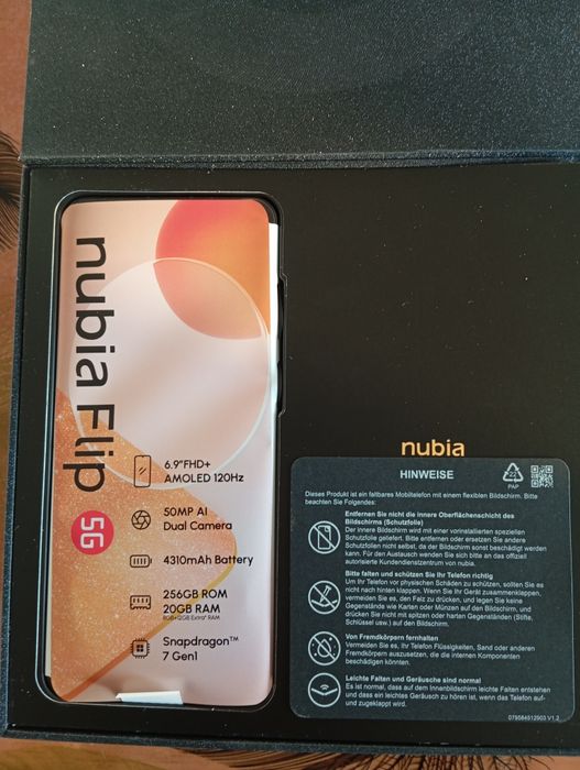 Telefon pliabil ZTE  Nubia Flip 5G,256 gb