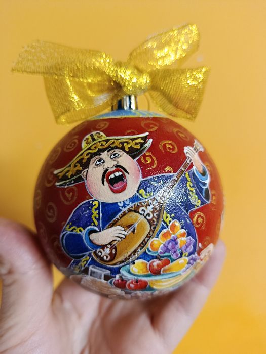 Ёлочные шарики с ручной росписью