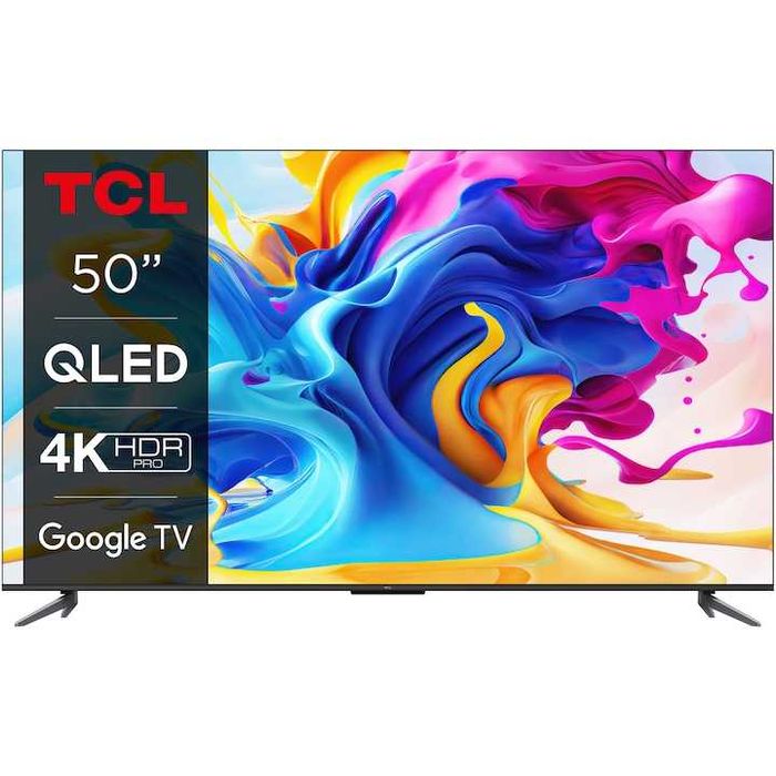 Televizor TCL QLED 50C645, 126 cm, Smart GoogleTV, 4K UltraHD, factura
