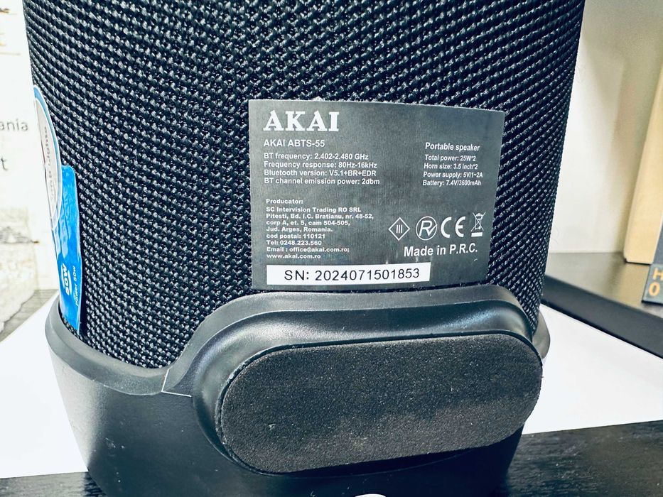 Hope Amanet P10/Boxa wireless portabilă AKAI ABTS-55 20W